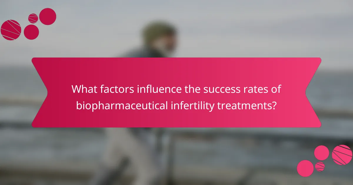 What factors influence the success rates of biopharmaceutical infertility treatments?